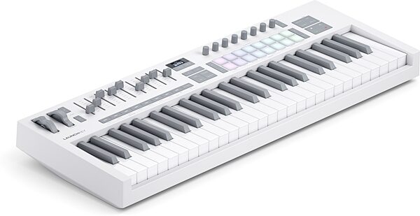 open zoom image for Novation Launchkey 49 MK4 USB MIDI Keyboard Controller, White, Open Box (Like New), Action Position Back