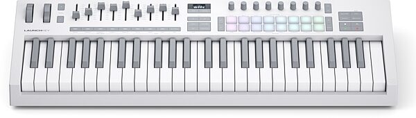 open zoom image for Novation Launchkey 49 MK4 USB MIDI Keyboard Controller, White, Open Box (Like New), Action Position Back