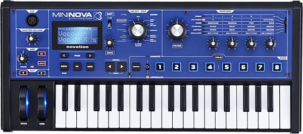 open zoom image for Novation MiniNova Compact Keyboard Synthesizer, 37-Key, New, Action Position Back