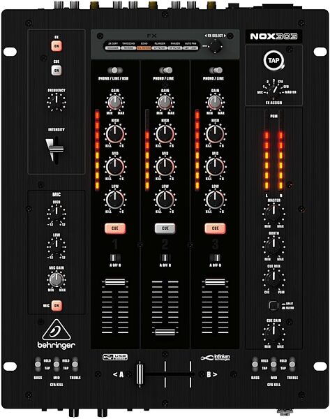 open zoom image for Behringer NOX303 DJ Mixer (3-Channel), Top