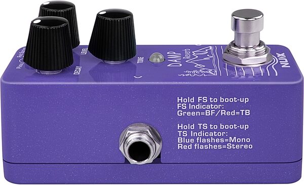 open zoom image for NUX NRV-3 Damp Reverb Pedal, Action Position Back