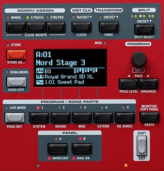 open zoom image for Nord Stage 3 Compact Semi-Weighted Synthesizer Keyboard, 73-Key, ve