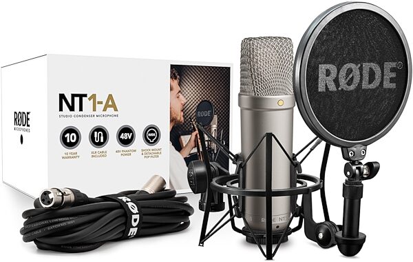 open zoom image for Rode NT1-A Studio Condenser Microphone, Package Contents