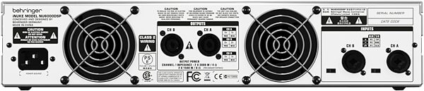 open zoom image for Behringer NU6000DSP iNUKE Power Amplifier with DSP (6000 Watts), Rear
