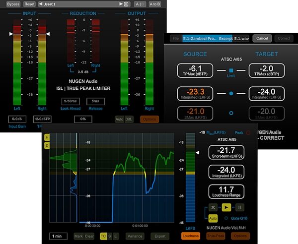 open zoom image for Nugen Audio Loudness Toolkit 2 Software, Digital Download, Screenshot Front