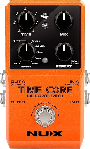 open zoom image for NUX Time Core Deluxe MKII Multi Delay Pedal, New, Action Position Back