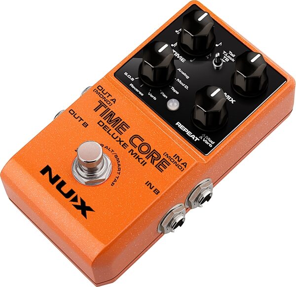 open zoom image for NUX Time Core Deluxe MKII Multi Delay Pedal, New, Action Position Back