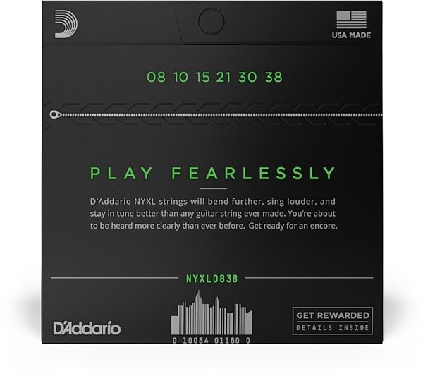 open zoom image for D'Addario NYXL Nickel Wound Electric Guitar Strings, Extra Super Light, NYXL0838, view
