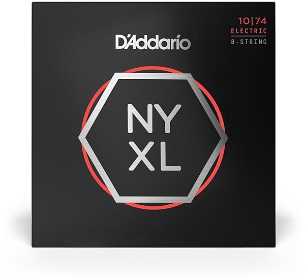 open zoom image for D'Addario NYXL Nickel Wound Electric Guitar Strings, 8-String, Light Top/Heavy Bottom, NYXL1074, view
