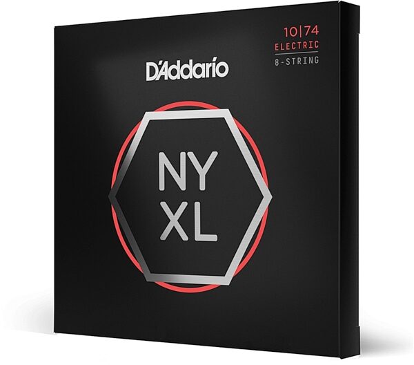 open zoom image for D'Addario NYXL Nickel Wound Electric Guitar Strings, 8-String, Light Top/Heavy Bottom, NYXL1074, main
