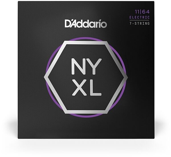 open zoom image for D'Addario NYXL Nickel Wound Electric Guitar Strings, 7-String, Medium, NYXL1164, view
