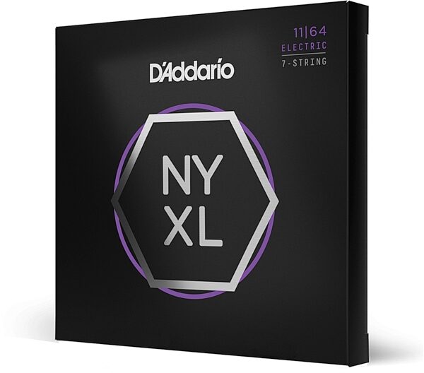 open zoom image for D'Addario NYXL Nickel Wound Electric Guitar Strings, 7-String, Medium, NYXL1164, main