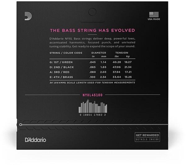 open zoom image for D'Addario NYXL Long Scale Nickel Wound Electric Bass Strings, NYXL45100, view