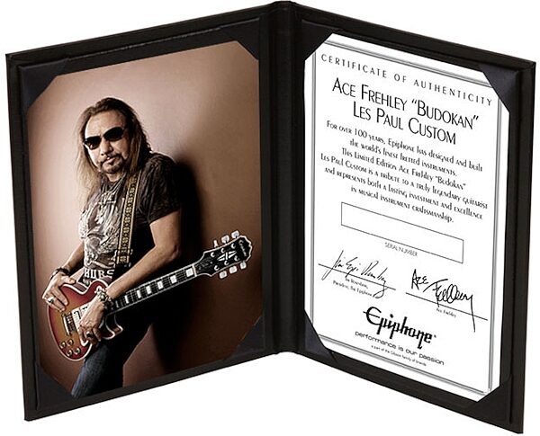 open zoom image for Epiphone Ace Frehley Budokan Les Paul Custom Electric Guitar with Case, Certificate of Authenticity