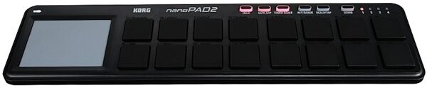 open zoom image for Korg nanoPAD2 USB Drum Pad Controller, Black, Black Front