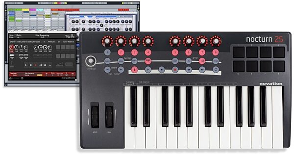 open zoom image for Novation Nocturn 25 25-Key USB MIDI Controller, Front
