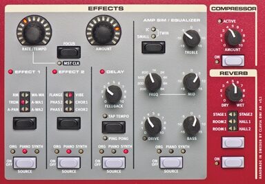 open zoom image for Nord Stage 2 SW73 Stage Piano (73-Key), Effects Panel