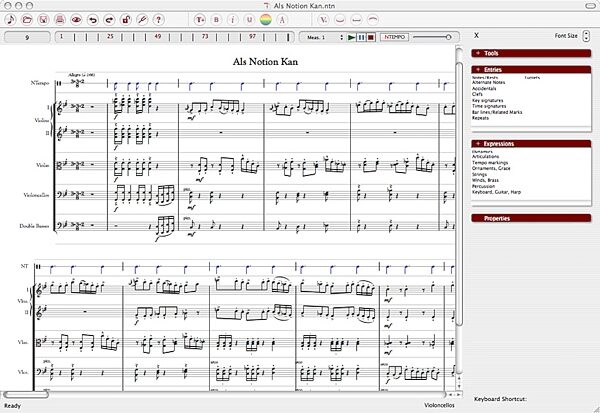 open zoom image for Notion Notation Software, Score Tuning Dialog