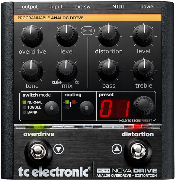 open zoom image for TC Electronic NDR1 Nova Drive Overdrive and Distortion Pedal, Main