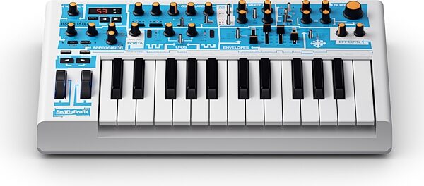 open zoom image for Novation Bass Station II Swifty Edition Analog Synthesizer Keyboard, New, Action Position Back