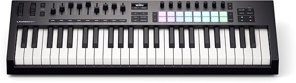 open zoom image for Novation Launchkey 49 MK4 USB MIDI Keyboard Controller, Black, Action Position Back