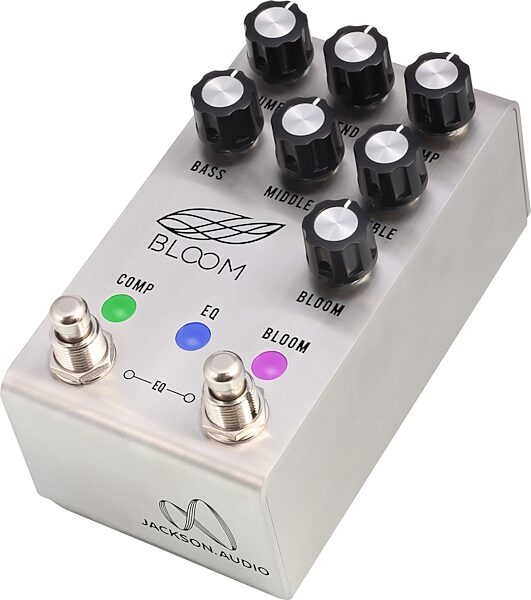 open zoom image for Jackson Audio The Bloom Dynamic Engine Compression Pedal, Silver Model, Action Position Back
