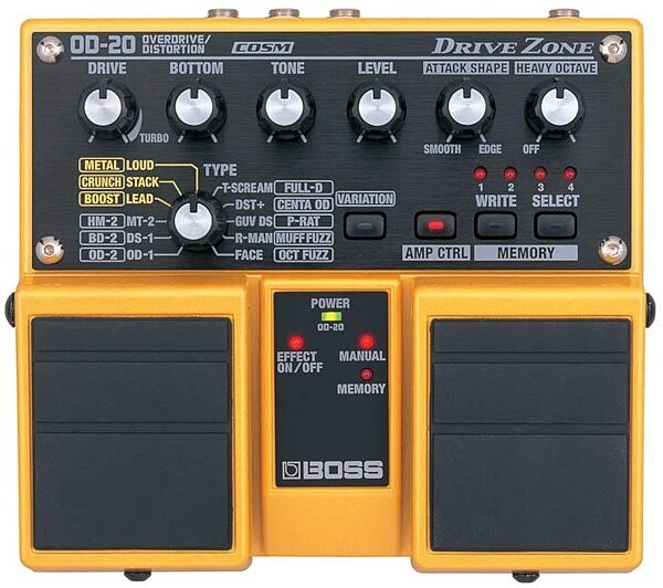 open zoom image for Boss OD-20 Drive Zone Twin Overdrive and Distortion Pedal, Main