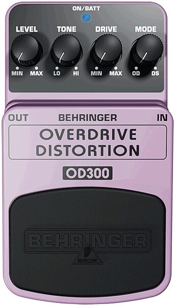open zoom image for Behringer OD300 Overdrive and Distortion Pedal, Top