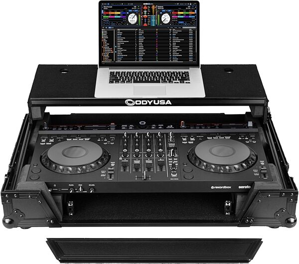 open zoom image for Odyssey Glide Style 1U Flight Case for DDJ-GRV6, Black Label, Action Position Back