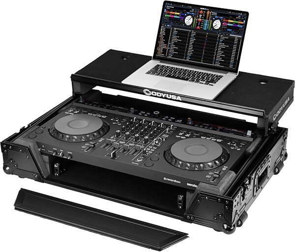 open zoom image for Odyssey Glide Style 1U Flight Case for DDJ-GRV6, Black Label, Action Position Back