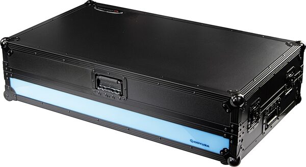 open zoom image for Odyssey 1U LED Flight Effects Case for AlphaTheta XDJ-AZ with Glide Style Platform and Wheels, Black Label, Open Box (Very Good), Action Position Back