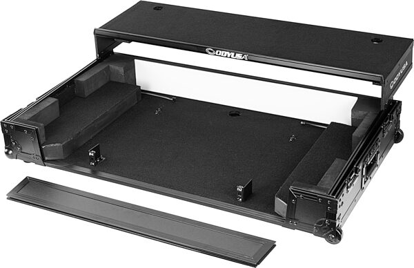open zoom image for Odyssey 1U LED Flight Effects Case for AlphaTheta XDJ-AZ with Glide Style Platform and Wheels, Black Label, Open Box (Very Good), Action Position Back