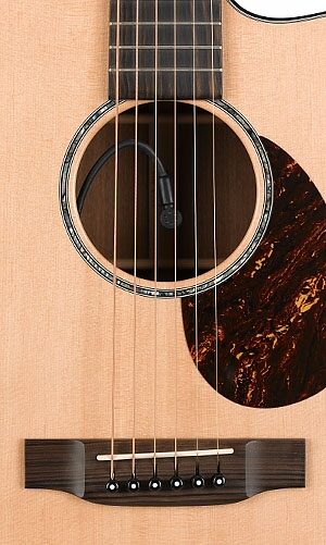 open zoom image for Martin OMC16E Premium Acoustic-Electric Guitar (with Case), Bridge