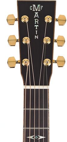 open zoom image for Martin OMCPA1 Orchestra Model Acoustic-Electric Guitar (with Case), Headstock Closeup