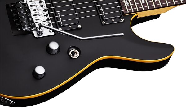 open zoom image for Schecter Omen 6 Active FR Electric Guitar, Satin Black Binding