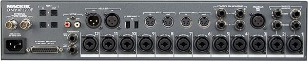 open zoom image for Mackie Onyx 1200F FireWire Audio/MIDI Interface, Rear