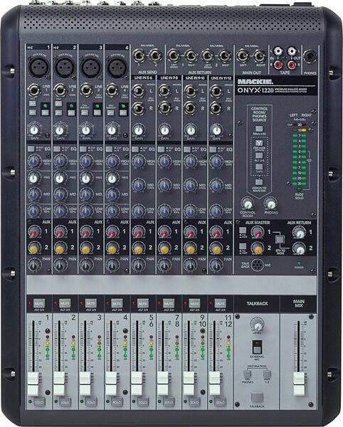 open zoom image for Mackie Onyx 1220 12-Channel Mixer, Top View