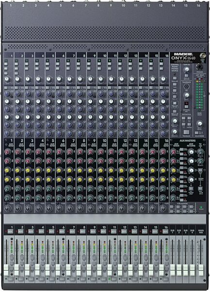 open zoom image for Mackie Onyx 1640 16-Channel Mixer, Top View