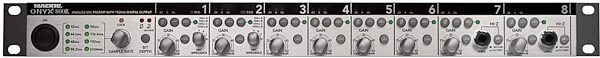 open zoom image for Mackie Onyx 800R 8-Channel Microphone Preamp with Digital Out, Front View