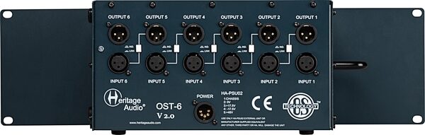 open zoom image for Heritage Audio OST-6 V2 500 Series 6-Slot Rack Case, New, Action Position Back