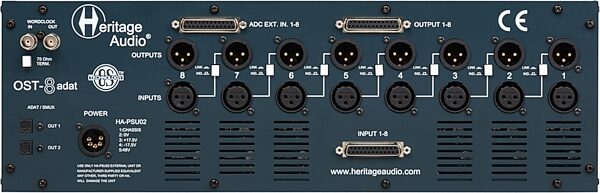 open zoom image for Heritage Audio OST-8 ADAT 500-Series Rack, 8-Slot, New, Action Position Back