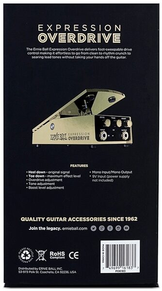 open zoom image for Ernie Ball Expression Overdrive Pedal, View 1