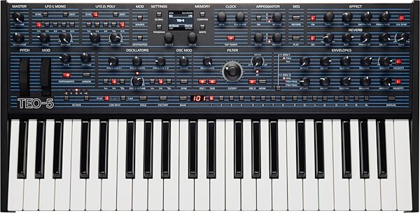 open zoom image for Oberheim TEO-5 Analog Synthesizer Keyboard, New, Action Position Back