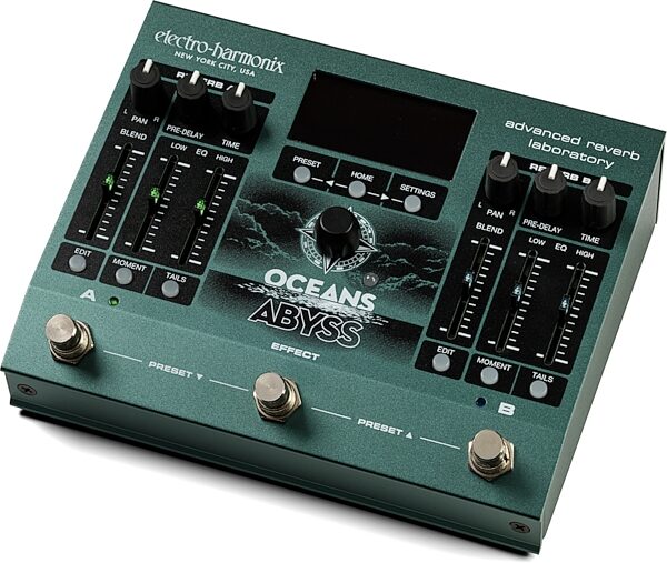 open zoom image for Electro-Harmonix Oceans Abyss Advanced Reverb Lab Pedal, New, Action Position Back