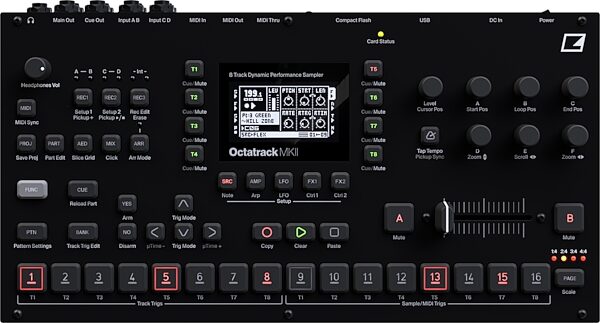 open zoom image for Elektron Octatrack MKII Desktop Sampler Sequencer, Black Edition, Action Position Back