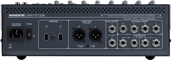 open zoom image for Mackie Onyx 1220i 12-Channel Premium Analog Mixer with FireWire Interface, Back