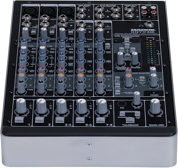 open zoom image for Mackie Onyx 820i 8-Channel Premium Analog Mixer with FireWire Interface, Front