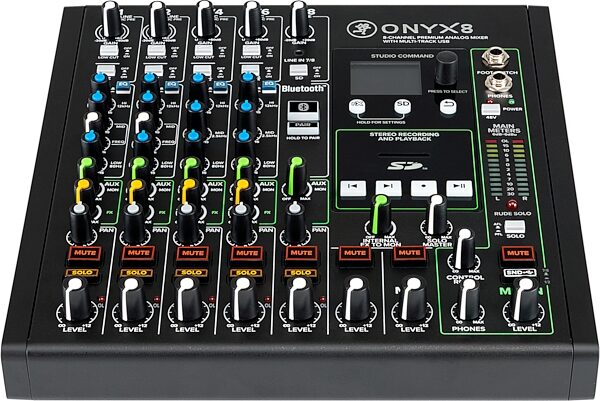 open zoom image for Mackie Onyx8 Premium Analog USB Mixer, Open Box (Like New), Action Position Back