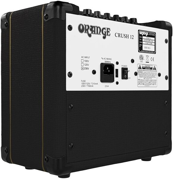 open zoom image for Orange Crush 12 Guitar Combo Amplifier (12 Watts, 1x6"), Black, Black Back