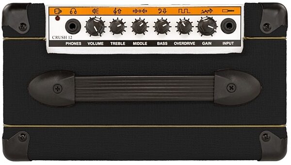 open zoom image for Orange Crush 12 Guitar Combo Amplifier (12 Watts, 1x6"), Black, Black Top